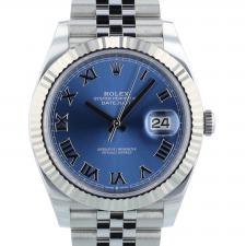 Gents Rolex Datejust 41 126334 Stainless Steel case with Blue Azzurro dial