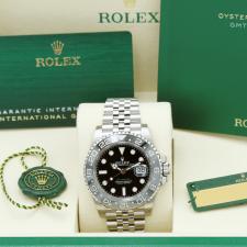 Gents Rolex GMT Master II 126710GRNR Stainless Steel case with Black dial