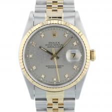 Gents Rolex DateJust 16233 18ct Yellow Gold   Stainless Steel case with Silver Jubilee and Diamond dial