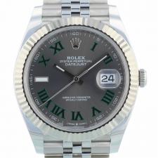 Gents Rolex Datejust 41 Wimbledon Dial 126334 Steel case with Wimbledon dial