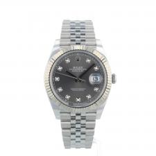 Gents Rolex Datejust 41 126334 Steel case with Grey   Diamond dial