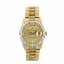 Gents Rolex Day Date 18248 18ct Yellow Gold case with Gilt Diamond dial