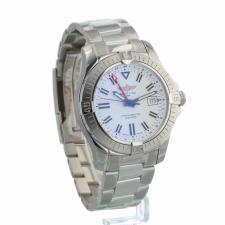 Gents Breitling Avenger GMT 43 A32397 Steel case with White dial