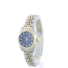 Ladies Rolex 69173 18ct Yellow Gold Stainless Steel case with Blue Vignette Diamond dial