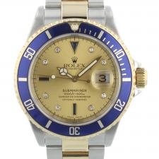 Gents Rolex Submariner Date 16613 18ct Yellow Gold   Stainless Steel case with Serti dial