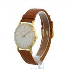 Gents Rolex Precision  18 CT case with Silver dial