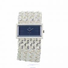 Ladies Omega DeVille  Silver case with Blue dial