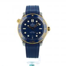 Gents Omega Seamaster 210.22.42.20.03.001 18ct Yellow Gold   Stainless Steel case with Blue Wave dial