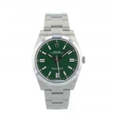 Gents Rolex Oyster Perpetual 41 124300 Steel case with Green dial