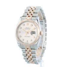 Gents Rolex DateJust 36 116231 18ct Rose Gold   Stainless Steel case with Pink Diamond Dial dial