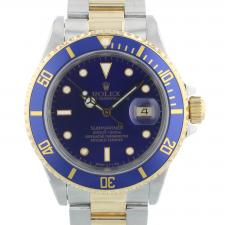 Gents Rolex Submariner Date 16613 18ct Yellow Gold   Stainless Steel case with Blue dial