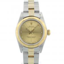 Ladies Rolex Oyster Perpetual 76243 18ct Yellow Gold   Stainless Steel case with Gilt dial