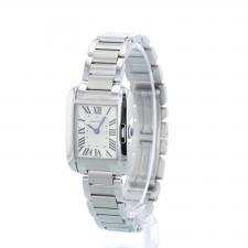 Ladies Cartier Tank Anglaise 3485 Steel case with Silver dial