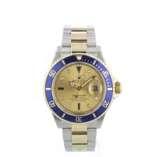 Gents Rolex Submariner Date 16613 18ct Yellow Gold   Stainless Steel case with Serti dial