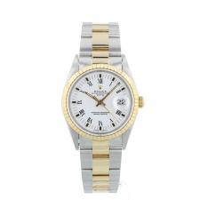 Gents Rolex Date 15223 18ct Yellow Gold   Stainless Steel case with White dial