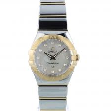 Ladies Omega Constellation 123.20.24.60.55.004 18ct Yellow Gold   Stainless Steel case with MOP Diamond dial