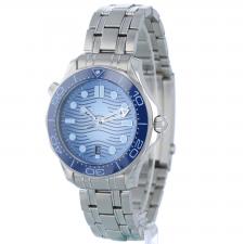 Gents Omega Seamaster 21030422003003 Stainless Steel case with Summer Blue dial