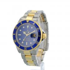 Gents Rolex Submariner Date 16613 18ct Yellow Gold Stainless Steel case with Blue dial