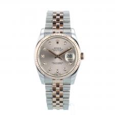Gents Rolex DateJust 36 116231 18ct Rose Gold   Stainless Steel case with Pink Diamond Dial dial