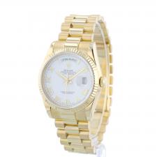 Gents Rolex Day Date 118238 18ct Yellow Gold case with White dial