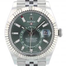 Gents Rolex Sky Dweller 336934 Steel case with Green dial
