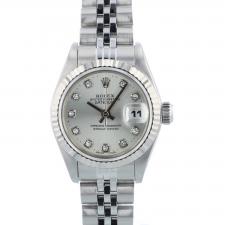 Ladies Rolex DateJust 69174 Steel case with Silver Diamond Dot dial