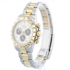 Gents Rolex Daytona 116523 18ct Yellow Gold Stainless Steel case with White dial