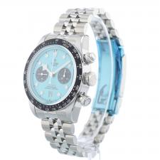 Gents Tudor Black Bay Chrono 79360N Steel case with Flamingo Blue dial