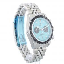 Gents Tudor Black Bay Chrono 79360N Steel case with Flamingo Blue dial