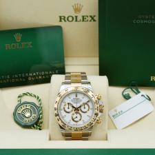 Gents Rolex Daytona 116503 18ct Yellow Gold Stainless Steel case with White dial