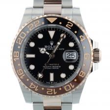 Gents Rolex GMT Master II 126711CHNR 18ct Rose Gold Stainless Steel case with Black dial