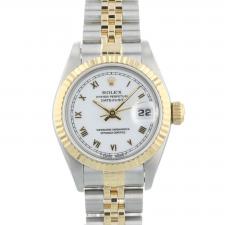 Ladies Rolex DateJust 69173 18ct Yellow Gold   Stainless Steel case with White dial
