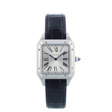 Gents Cartier Santos Dumont  WSSA0085 Steel case with Silver dial