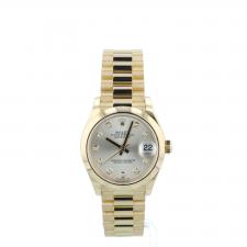 Ladies Rolex DateJust  278248 18 CT case with Silver Diamond Set dial