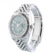 Gents Rolex Sky Dweller 336934 Stainless Steel case with Mint Green dial