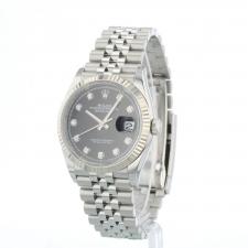 Gents Rolex Datejust 36 126234 Steel case with Black Diamond dial