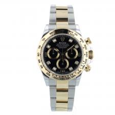 Gents Rolex Daytona 116503 18ct Yellow Gold Stainless Steel case with Black Diamond dial