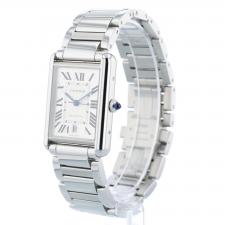 Gents Cartier Tank Must XL WSTA0053 Stainless Steel case with White Roman Numerals dial