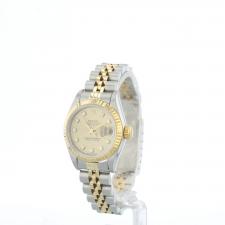 Ladies Rolex DateJust 69173 18ct Yellow Gold Stainless Steel case with Champagne Diamond Set dial