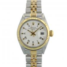 Ladies Rolex Datejust 6917 18ct Yellow Gold   Stainless Steel case with White dial