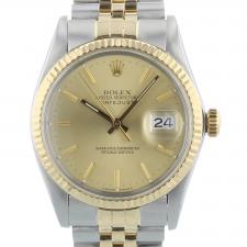 Gents Rolex DateJust 36 16013 18ct Yellow Gold   Stainless Steel case with Gilt dial