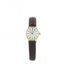 Ladies Omega     9 CT case with Silver dial