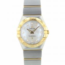 Ladies Omega Constellation 12320246055002 18ct Yellow Gold   Stainless Steel case with MOP Diamond dial