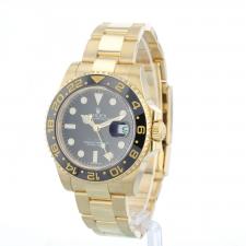 Gents Rolex GMT II 116718LN 18ct Yellow Gold case with Black dial