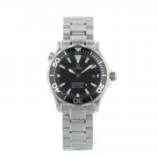 Gents Omega Seamaster 22625000 Steel case with Black Wave dial