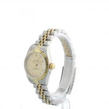 Ladies Rolex DateJust 69173 18ct Yellow Gold   Stainless Steel case with Champagne Diamond Set dial
