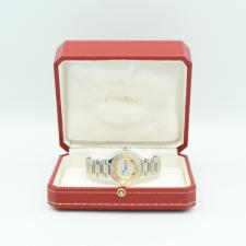 Ladies Cartier Must 21 1330 18ct Yellow Gold   Stainless Steel case with Silver dial