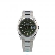 Gents Rolex Datejust 36 126200 Steel case with Olive Green dial