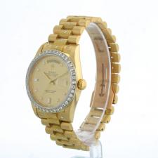 Gents Rolex Day Date 18248 18ct Yellow Gold case with Gilt Diamond dial