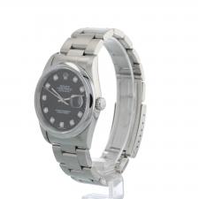 Gents Rolex Datejust 36 16234 Steel case with Black Diamond Set  dial